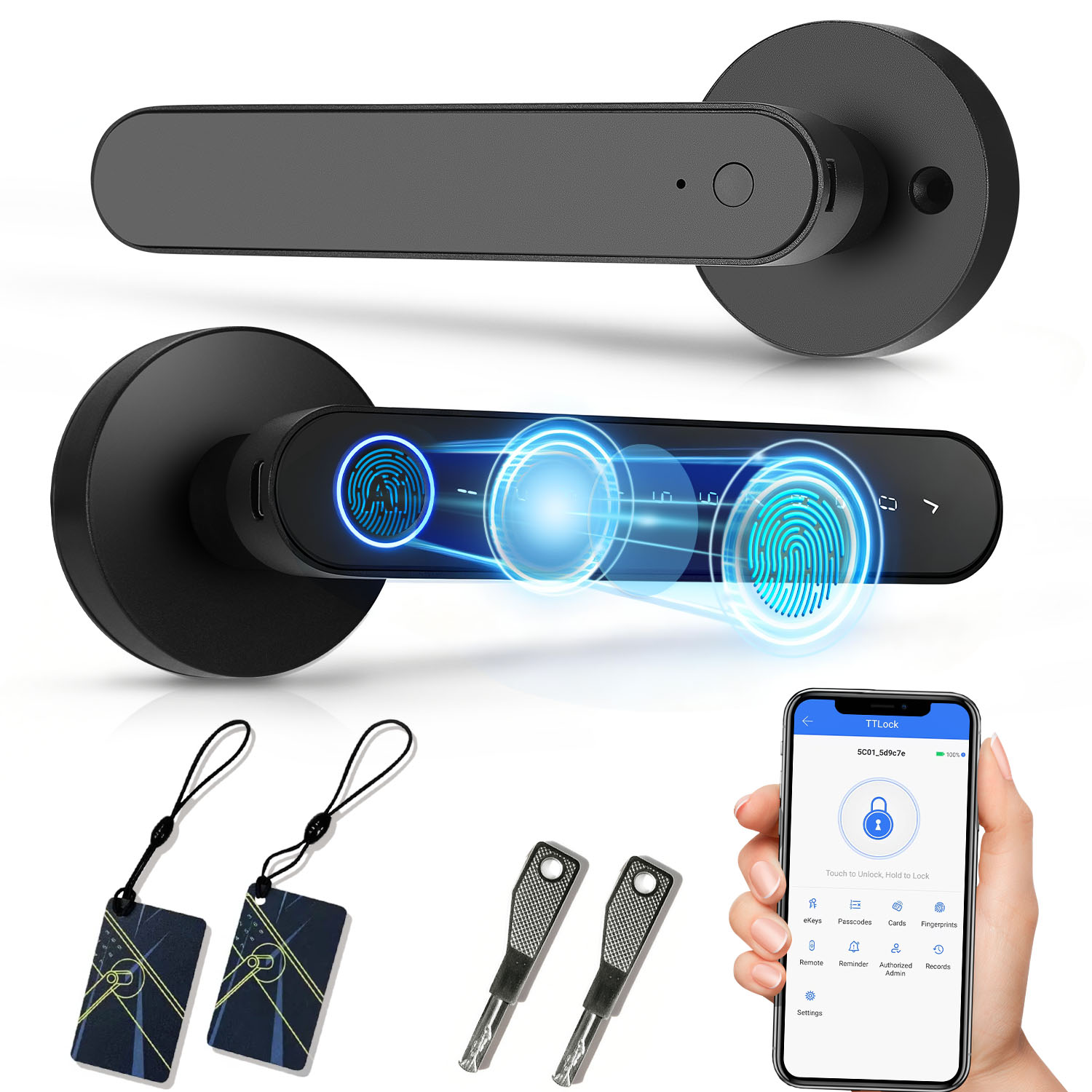 Smart Home Technology - TTlock Uygulaması Parmak İzi Akıllı Kilit