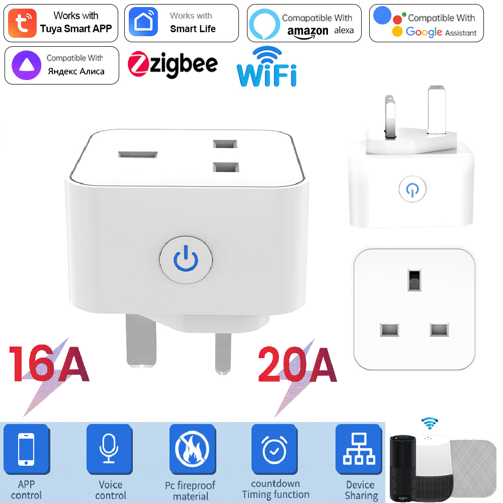 Smart Home Technology - Tuya Akıllı Priz 16A/20A WiFi veya
