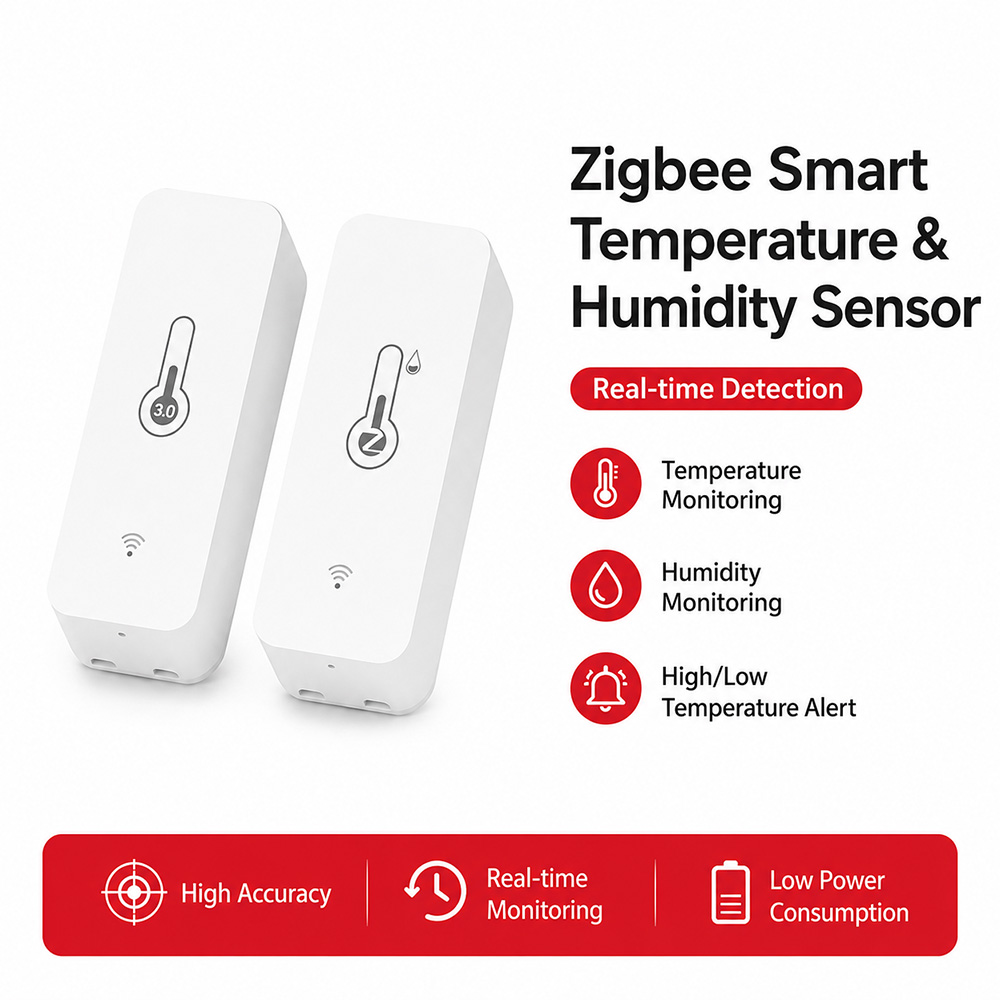 Smart Home Tablet - Zigbee Sıcaklık Nem Sensörü Akıllı Termometre