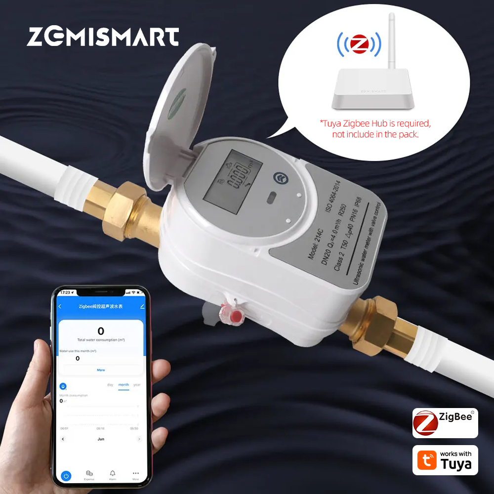 Smart Home Hub - Zemismart Zigbee Akıllı Su Sayacı Valf