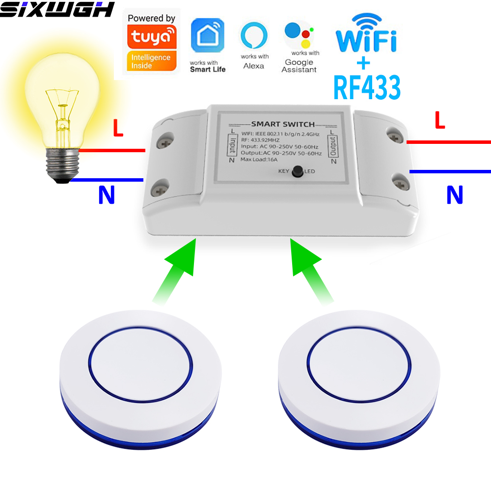 Smart Light Switch - 16A WiFi Tuya Akıllı Anahtar Kablosuz