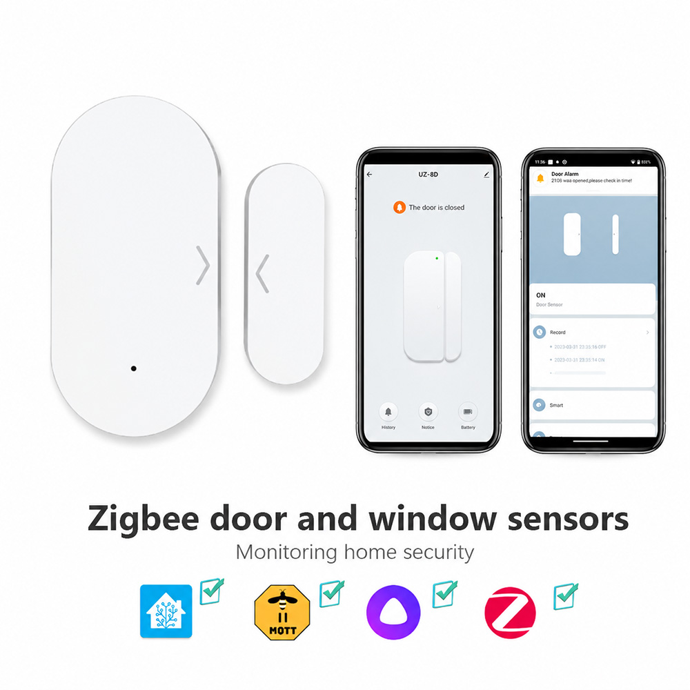 Smart Home Tablet - Zigbee 3.0 Kapı Pencere Sensörü Manyetik