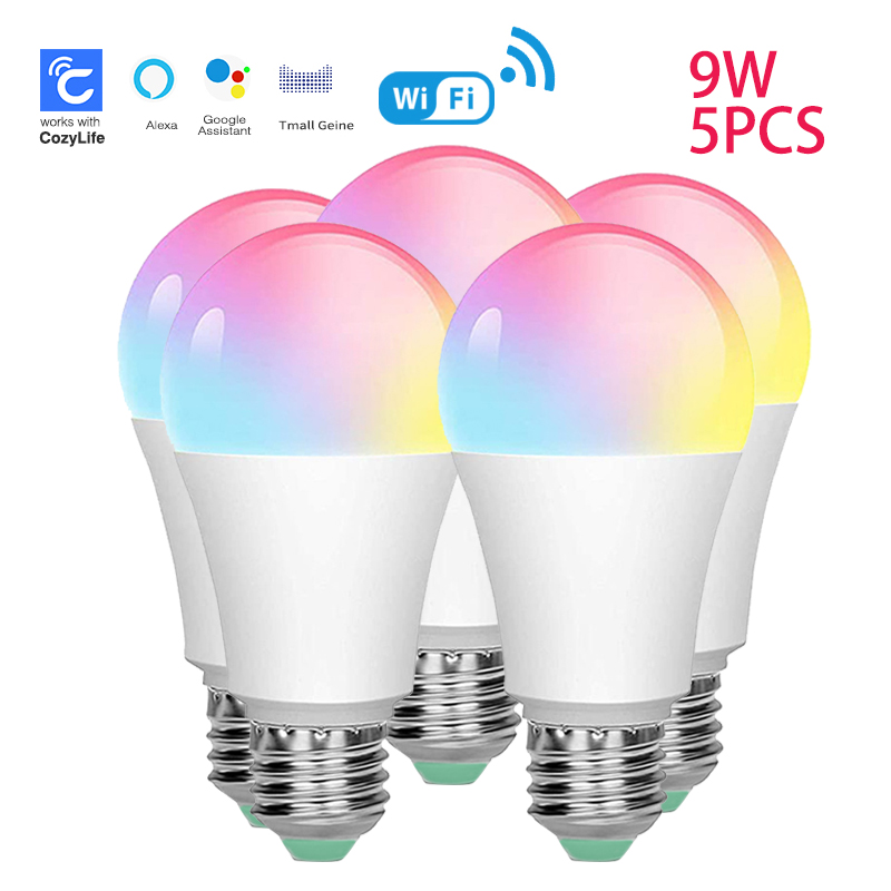 Alexa Compatible Bulb - SIXWGH E27 ampul WiFi 9W akıllı