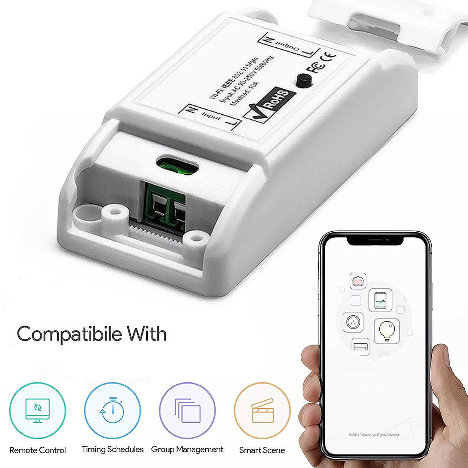 Smart Home Remote Control - 1 Adet WiFi Akıllı Ev Anahtarı,