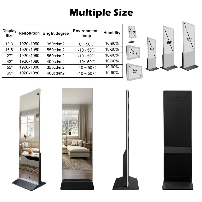 43 inç 55 inç 65 inç Spor Salo - Smart Home Gym Mirror incelemesi ve fiyatı