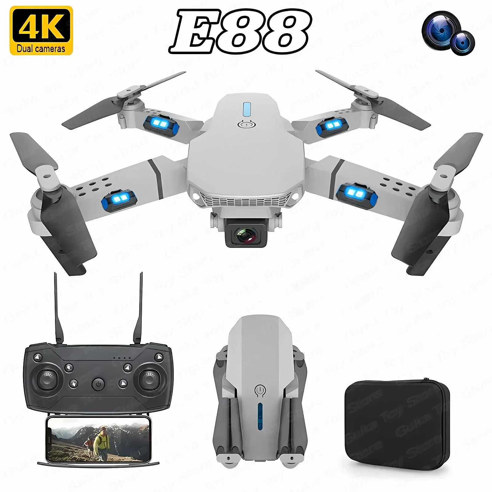 E88 Pro WIFI FPV Drone Geniş A - Smart Home Camera incelemesi ve fiyatı