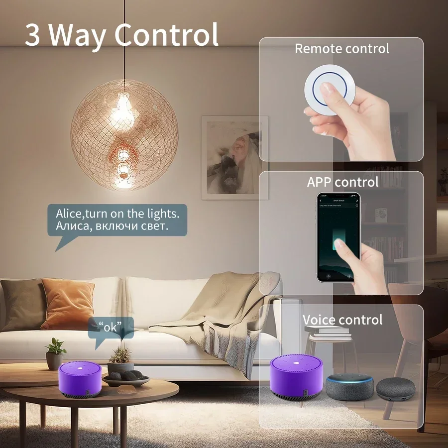 Tuya Wifi akıllı anahtar RF 43 - Alexa Compatible Bulb incelemesi ve fiyatı