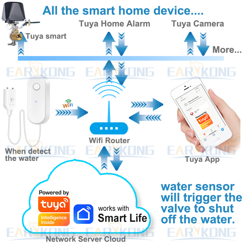Tuya WiFi Akıllı Su Kaçak Sens - Smart Home Green incelemesi ve fiyatı